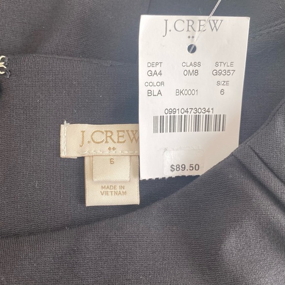 J. Crew Suiting Short Sleeve Flare Black Dress - Picture 3 of 4